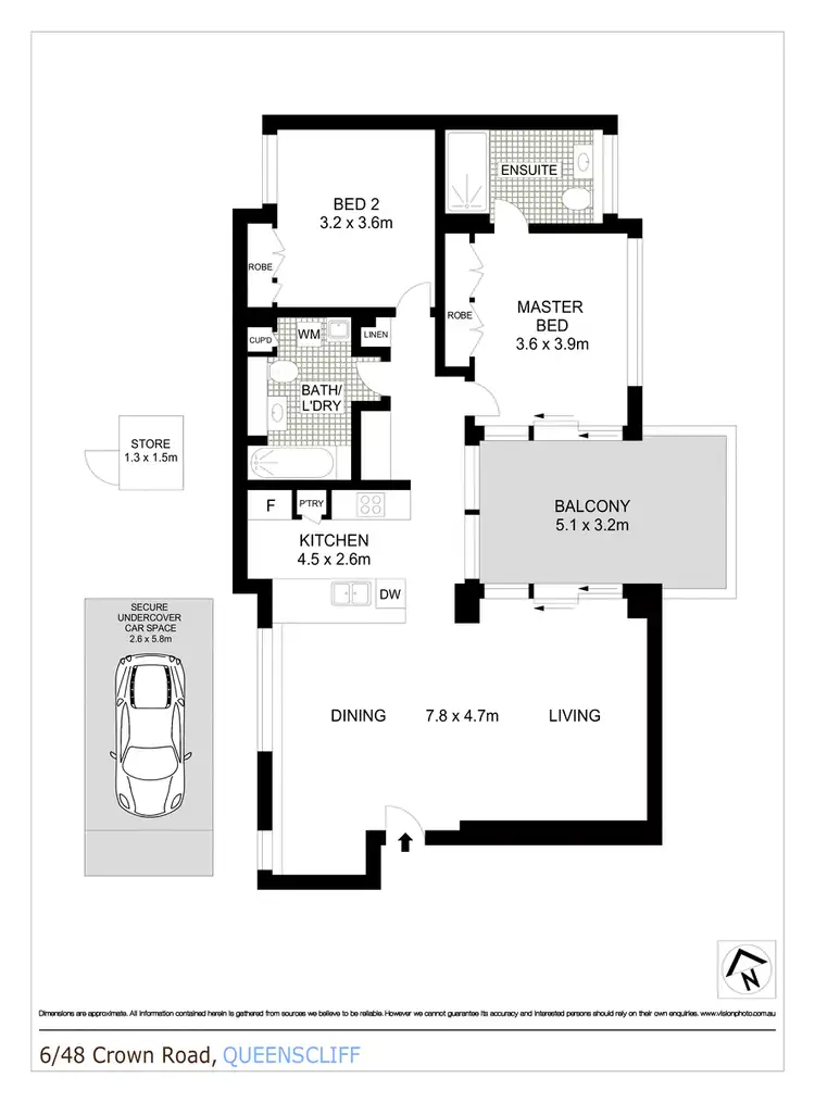 Floorplan of Homely apartment listing, 6/48 Crown Road, Queenscliff NSW 2096
