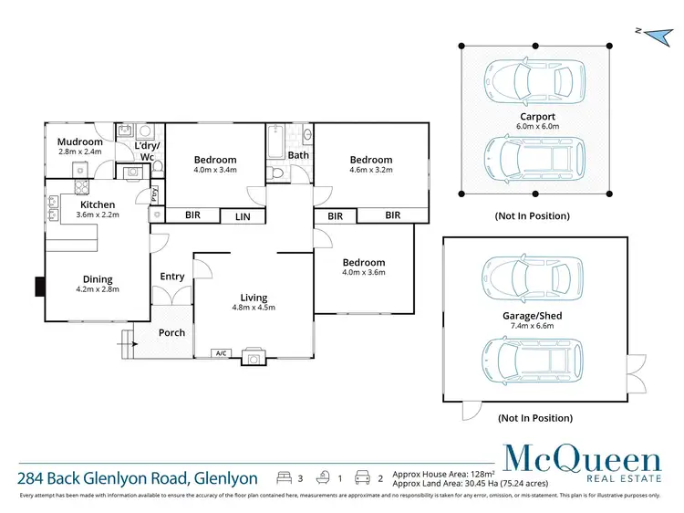 Floorplan of Homely house listing, 284 Back Glenlyon Road, Glenlyon VIC 3461