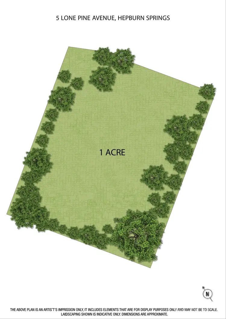 Floorplan of Homely land listing, 5 Lone Pine Avenue, Hepburn Springs VIC 3461
