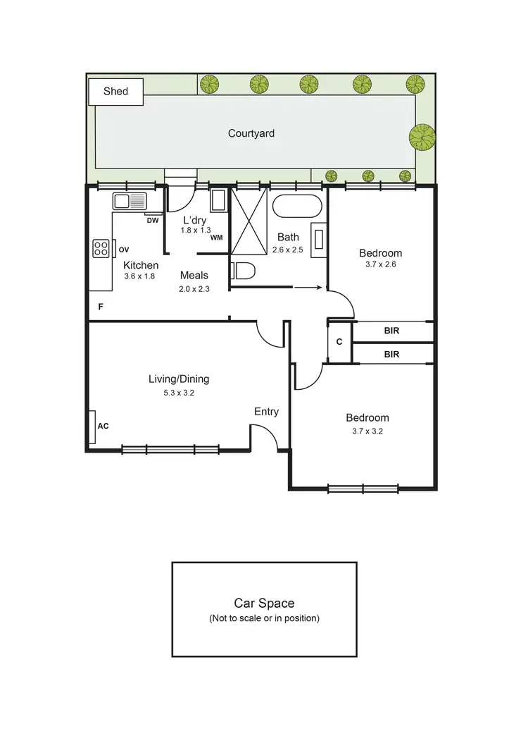 Floorplan of Homely unit listing, 3/2 Alfred Street, Highett VIC 3190