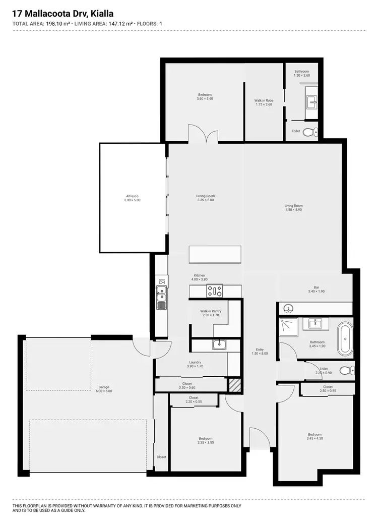 Floorplan of Homely house listing, 17 Mallacoota Drive, Kialla VIC 3631