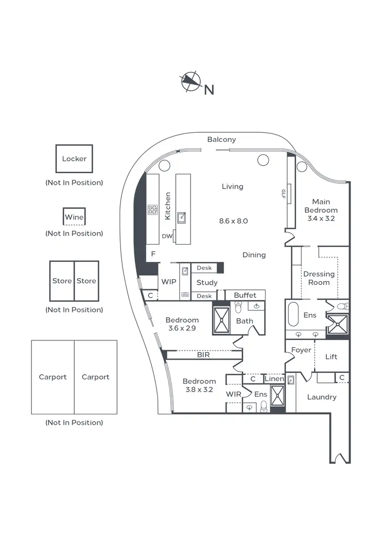 Floorplan of Homely apartment listing, 501P/14-16 The Esplanade, St Kilda VIC 3182