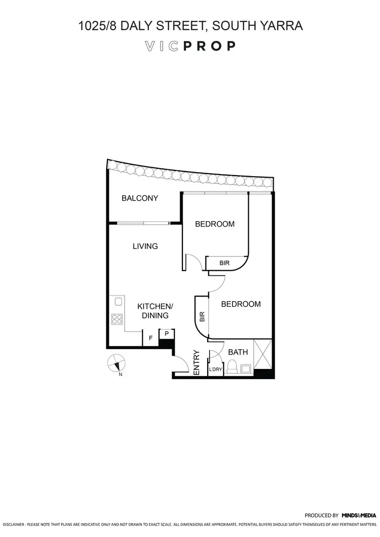 Floorplan of Homely apartment listing, 1025/8 Daly Street, South Yarra VIC 3141