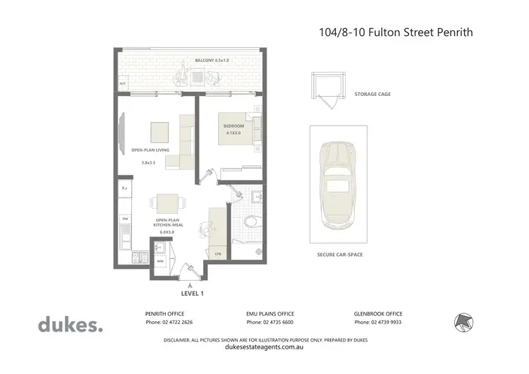 Floorplan of Homely apartment listing, 104/8-10 Fulton Street, Penrith NSW 2750