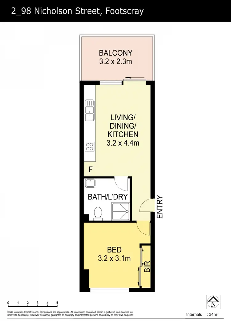 Floorplan of Homely apartment listing, 2/98 Nicholson Street, Footscray VIC 3011