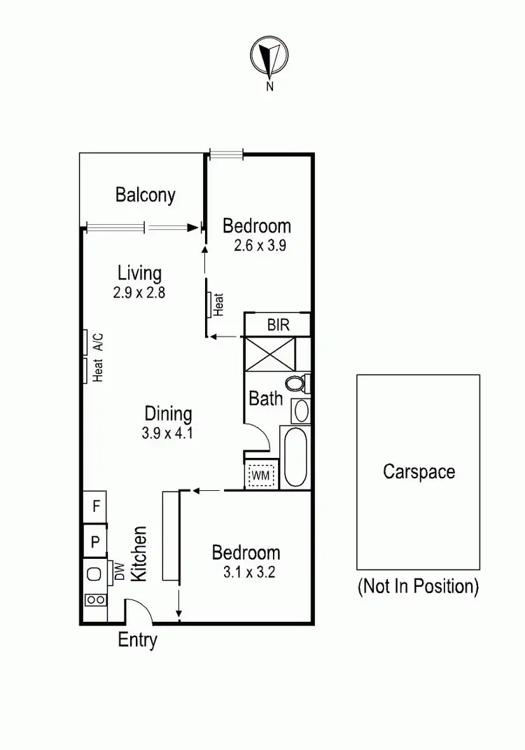 Floorplan of Homely apartment listing, 616V/162 Albert Street, East Melbourne VIC 3002
