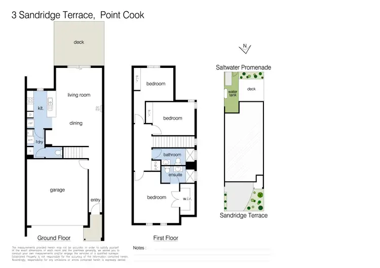 Floorplan of Homely townhouse listing, 3 Sandridge Terrace, Point Cook VIC 3030