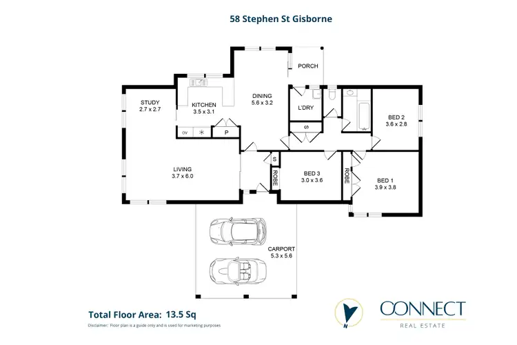 Floorplan of Homely house listing, 58 Stephen Street, Gisborne VIC 3437