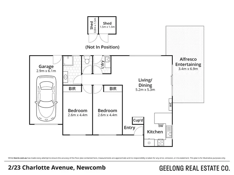 Floorplan of Homely unit listing, 2/23 Charlotte Avenue, Newcomb VIC 3219