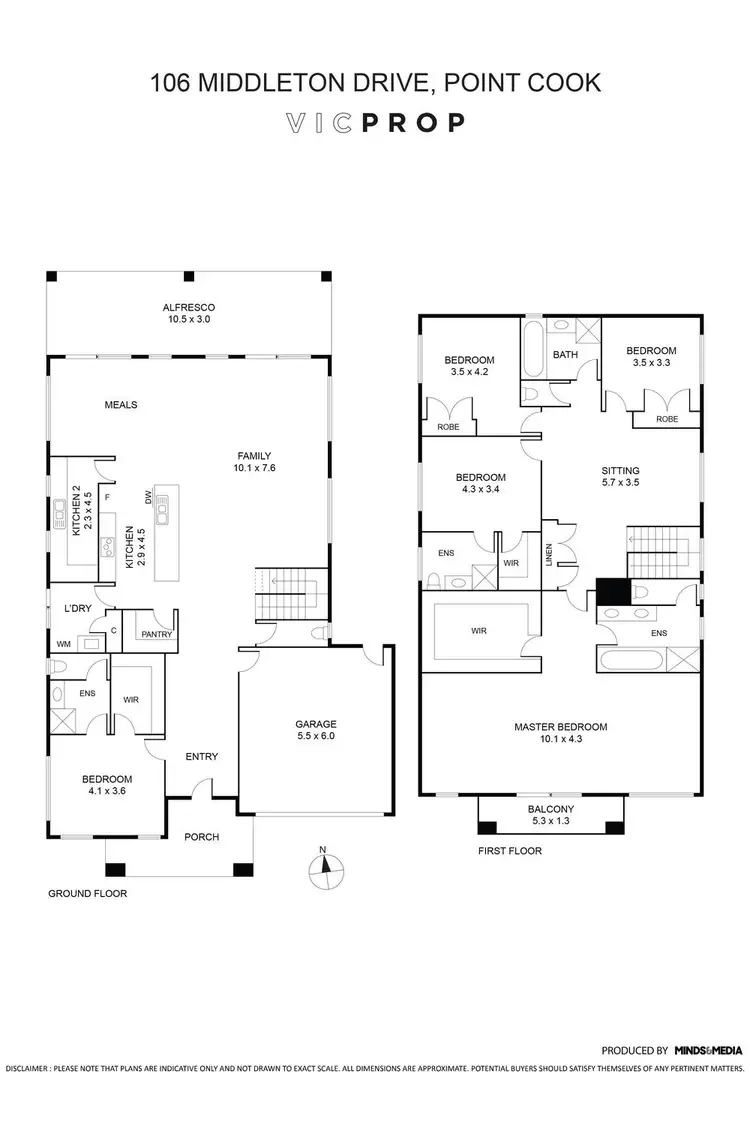 Floorplan of Homely house listing, 106 Middleton Drive, Point Cook VIC 3030