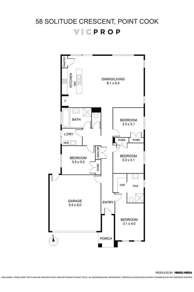Floorplan of Homely house listing, 58 Solitude Crescent, Point Cook VIC 3030