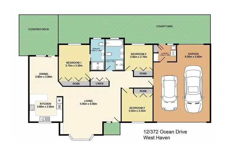 Floorplan of Homely villa listing, 12/372 Ocean Drive, West Haven NSW 2443
