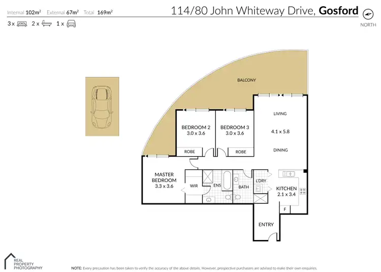 Floorplan of Homely apartment listing, 114/80 John Whiteway Drive, Gosford NSW 2250