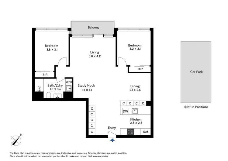 Floorplan of Homely apartment listing, 119/79 Whiteman Street, Southbank VIC 3006