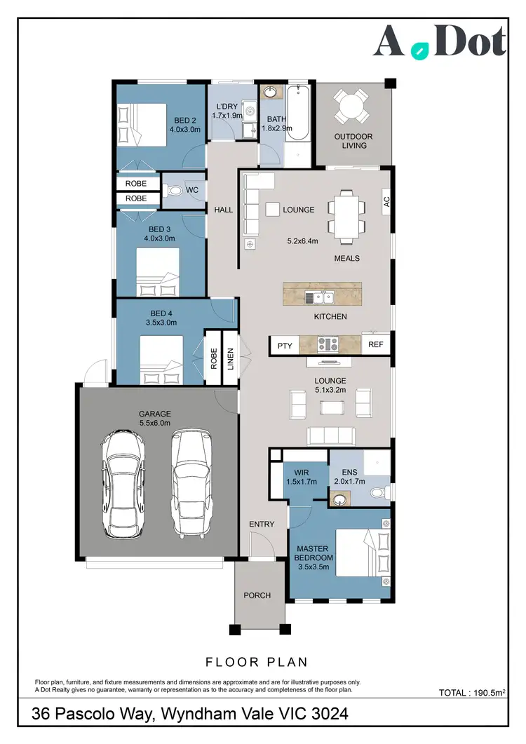 Floorplan of Homely house listing, 36 Pascolo Way, Wyndham Vale VIC 3024