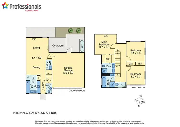 Floorplan of Homely townhouse listing, 3/1840 Ferntree Gully Road, Ferntree Gully VIC 3156