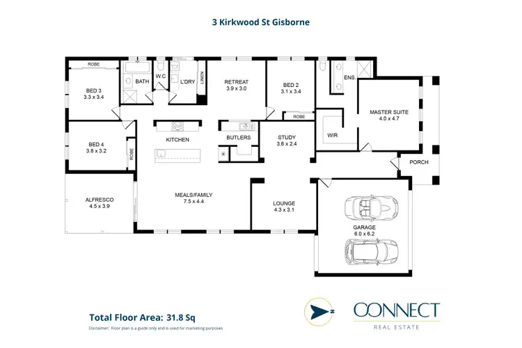 Floorplan of Homely house listing, 3 Kirkwood Street, Gisborne VIC 3437