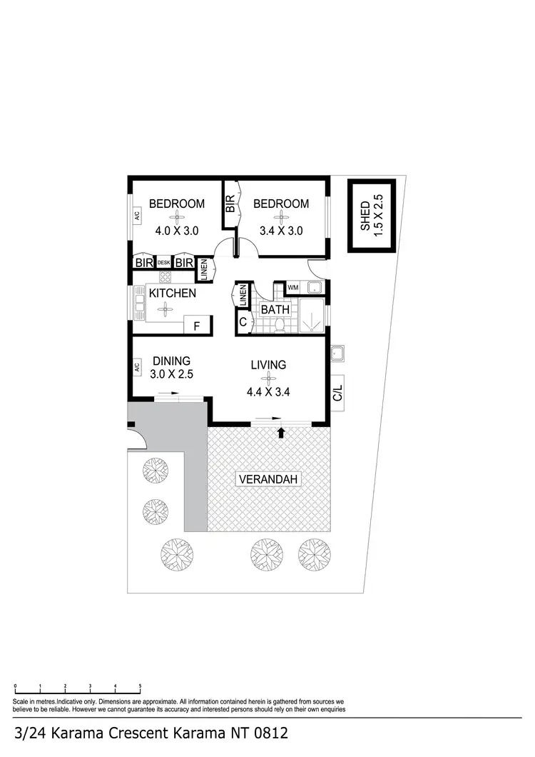 Floorplan of Homely unit listing, 3/24 Karama Crescent, Karama NT 812