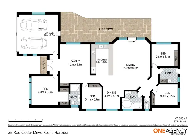 Floorplan of Homely house listing, 36 Red Cedar Drive, Coffs Harbour NSW 2450