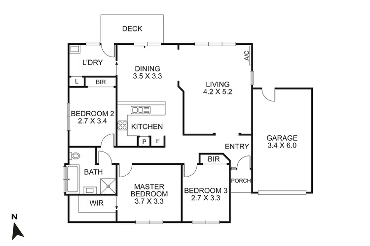 Floorplan of Homely unit listing, 1A Carol Avenue, Cranbourne VIC 3977