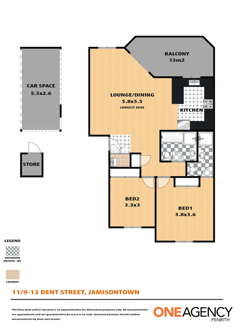 Floorplan of Homely apartment listing, 11/9-13 Dent Street, Jamisontown NSW 2750