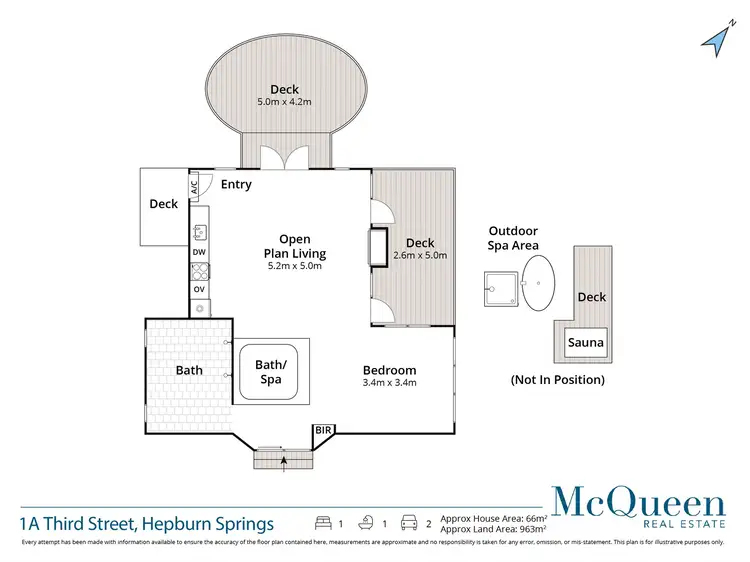 Floorplan of Homely house listing, 1A Third Street, Hepburn Springs VIC 3461