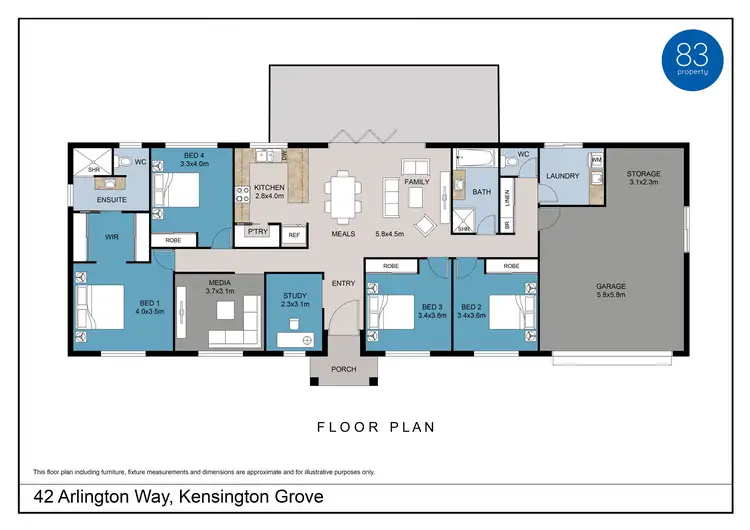 Floorplan of Homely house listing, 42 Arlington Way, Kensington Grove QLD 4341