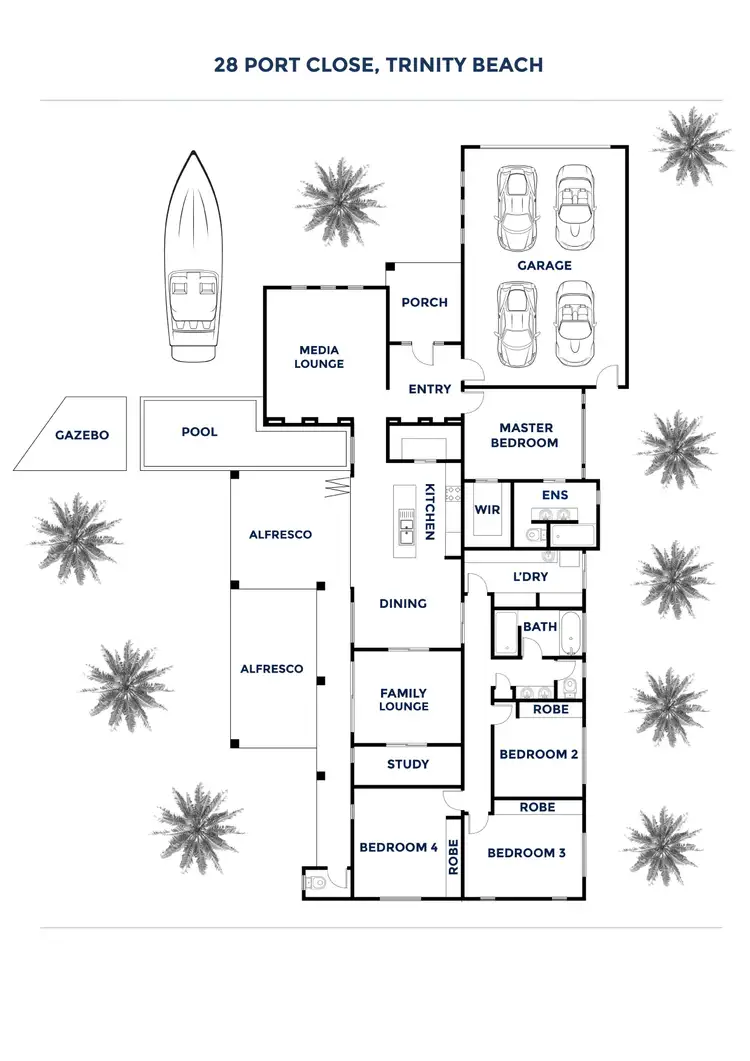 Floorplan of Homely house listing, 28 Port Close, Trinity Beach QLD 4879