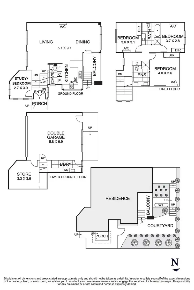 Floorplan of Homely townhouse listing, 1/339 High Street, Templestowe Lower VIC 3107