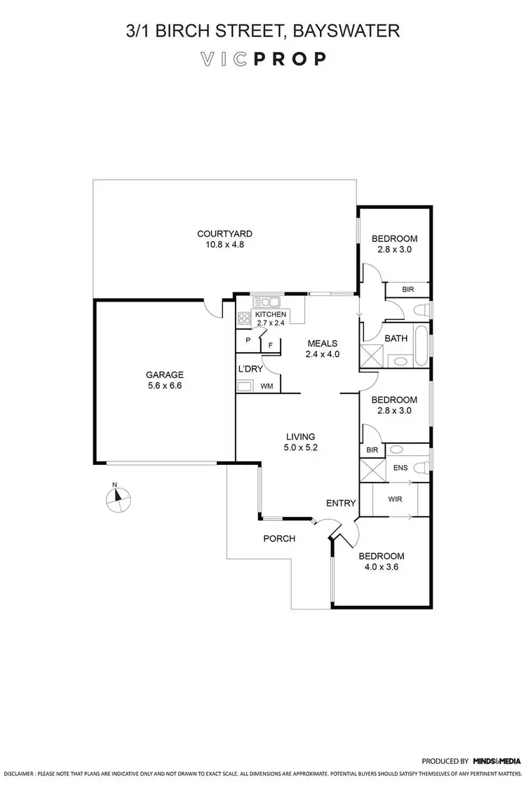 Floorplan of Homely unit listing, 3/1 Birch Street, Bayswater VIC 3153