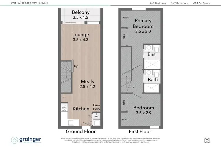 Floorplan of Homely apartment listing, 102/88 Cade Way, Parkville VIC 3052