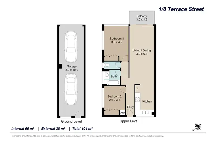 Floorplan of Homely unit listing, 1/8 Terrace Street, Toowong QLD 4066
