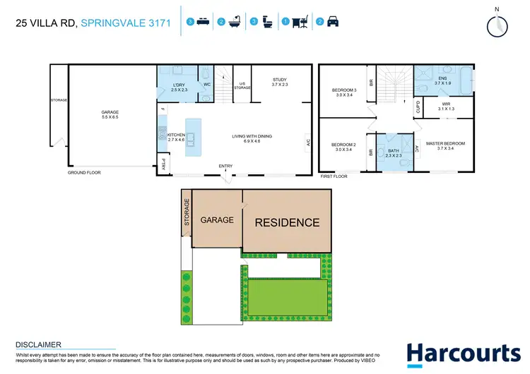 Floorplan of Homely house listing, 25 Villa Road, Springvale VIC 3171