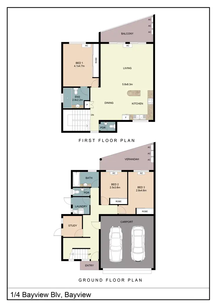 Floorplan of Homely townhouse listing, 1/4 Bayview Boulevard, Bayview NT 820