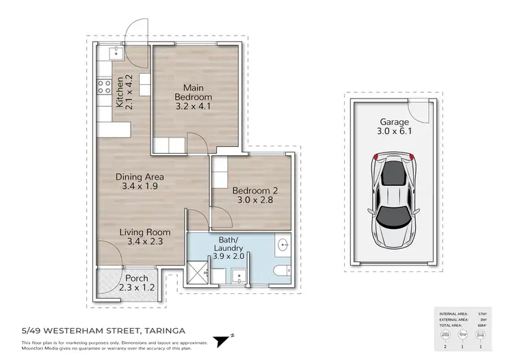 Floorplan of Homely unit listing, 5/49 Westerham Street, Taringa QLD 4068