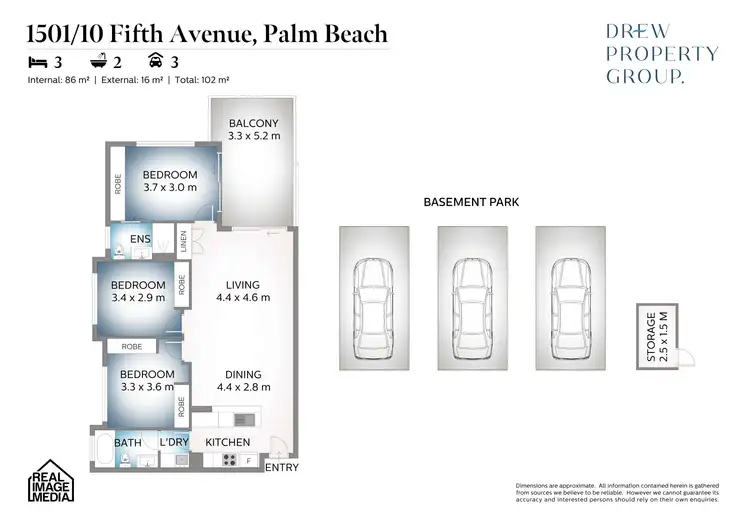 Floorplan of Homely apartment listing, 1501/10 Fifth Avenue, Palm Beach QLD 4221