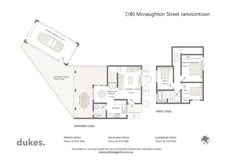 Floorplan of Homely townhouse listing, 7/80 McNaughton Street, Jamisontown NSW 2750