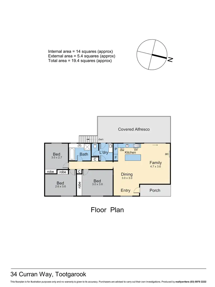 Floorplan of Homely house listing, 34 Curran Way, Tootgarook VIC 3941