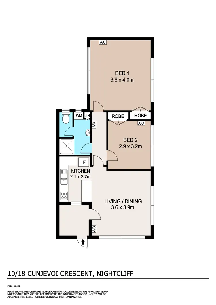 Floorplan of Homely unit listing, 10/18 Cunjevoi Crescent, Nightcliff NT 810