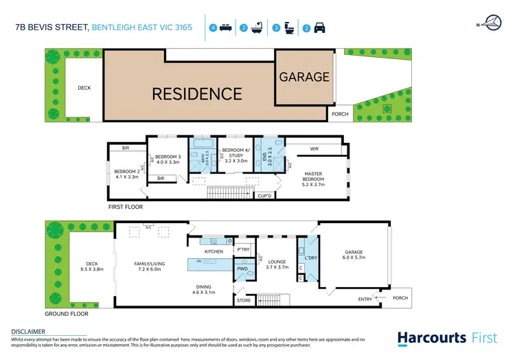 Floorplan of Homely townhouse listing, 7B Bevis Street, Bentleigh East VIC 3165