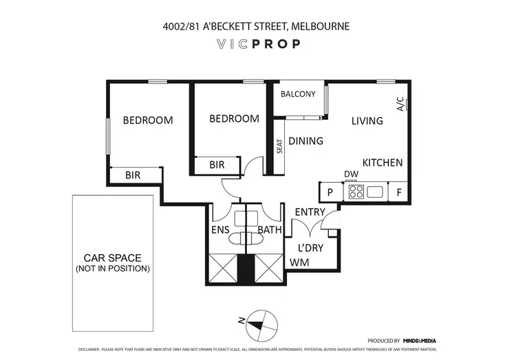 Floorplan of Homely apartment listing, 4002/81 Abeckett Street, Melbourne VIC 3000