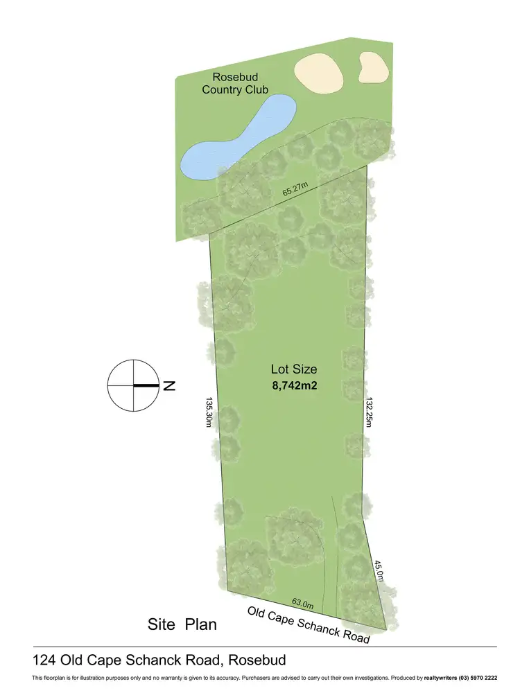 Floorplan of Homely land listing, 124 Old Cape Schanck Road, Rosebud VIC 3939