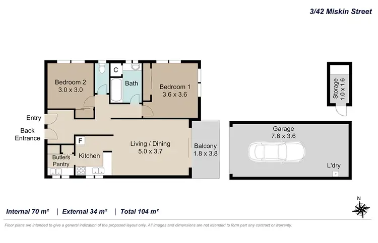Floorplan of Homely unit listing, 3/42 Miskin Street, Toowong QLD 4066