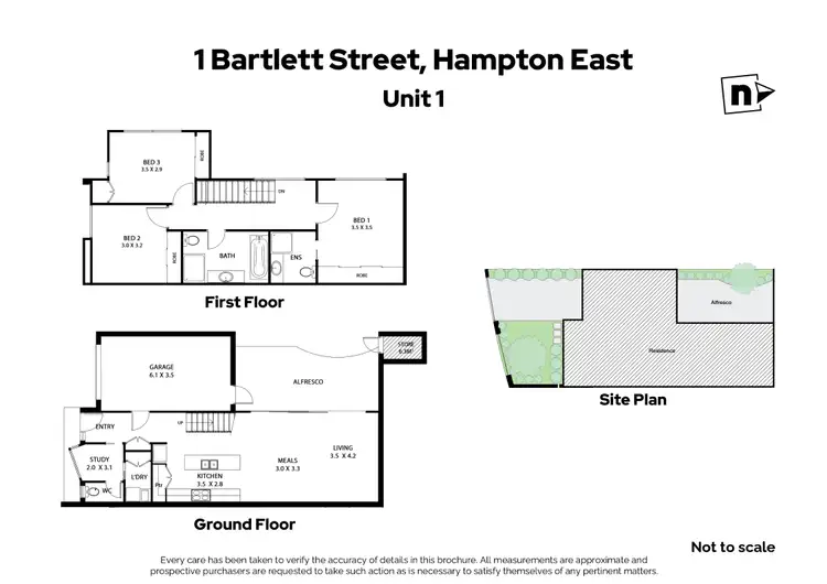 Floorplan of Homely townhouse listing, 1B Bartlett Street, Hampton East VIC 3188