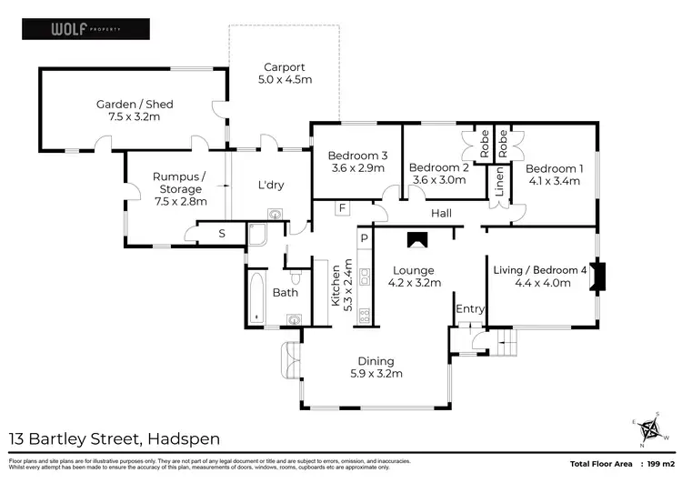 Floorplan of Homely house listing, 13 Bartley Street, Hadspen TAS 7290