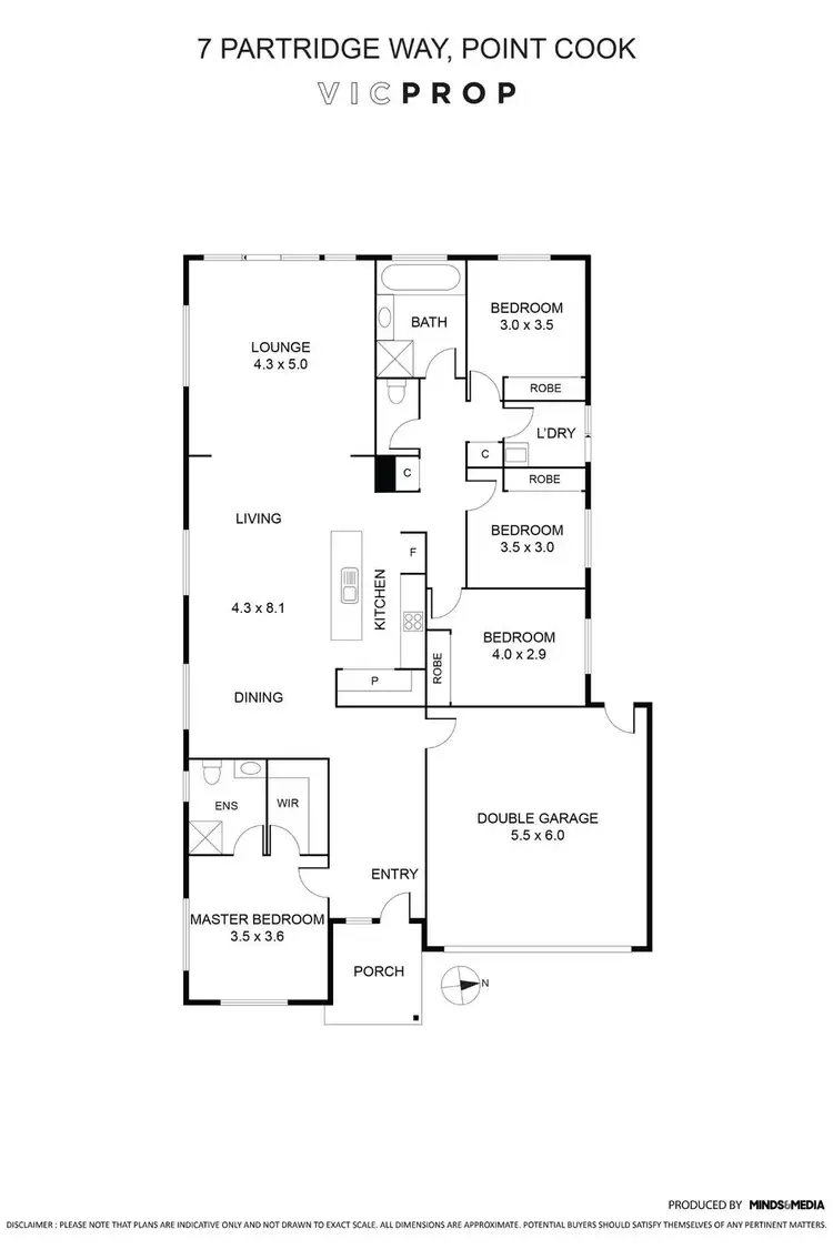 Floorplan of Homely house listing, 7 Partridge Way, Point Cook VIC 3030