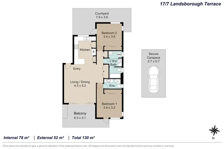 Floorplan of Homely unit listing, 17/7 Landsborough Terrace, Toowong QLD 4066