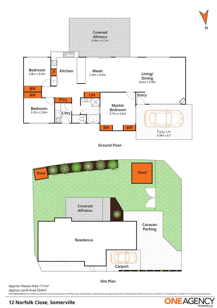 Floorplan of Homely house listing, 12 Norfolk Close, Somerville VIC 3912