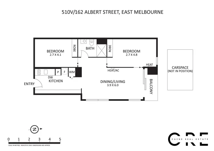 Floorplan of Homely apartment listing, 510V/162 Albert Street, East Melbourne VIC 3002