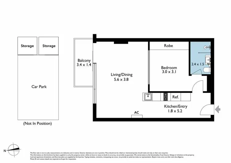 Floorplan of Homely apartment listing, 101P/191 Powlett Street, East Melbourne VIC 3002